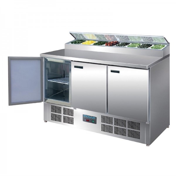 Polar gekühlte Saladette und Pizzatisch 390 Liter