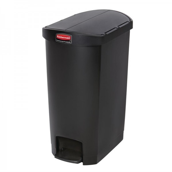 Rubbermaid Slim Jim End Step Pedaleimer schwarz 50L