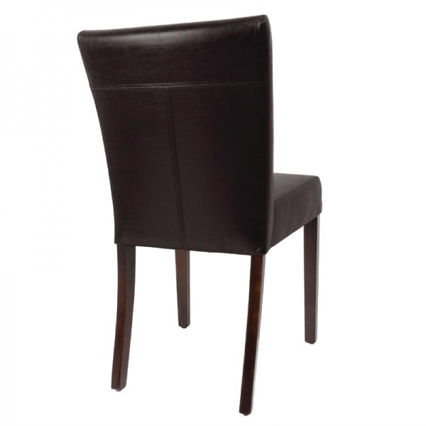 Bolero Esszimmerstühle mit breiter Rückenlehne Kunstleder dunkelbraun