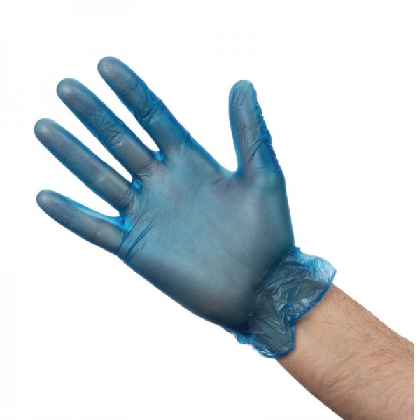Vogue Vinylhandschuhe blau gepudert XL