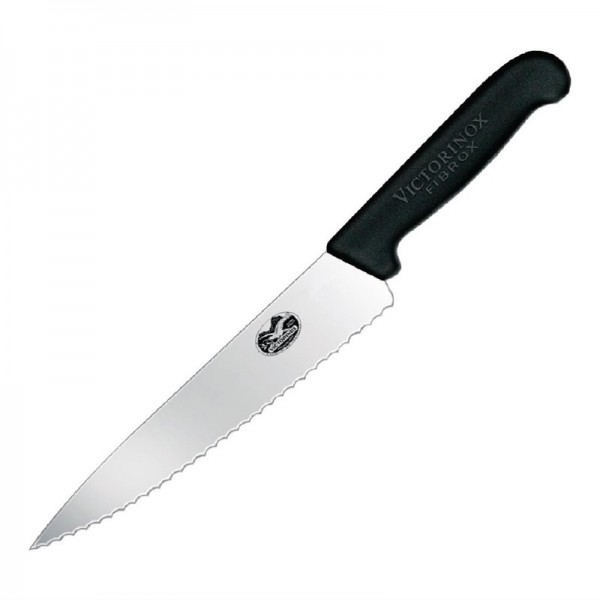 Victorinox Fibrox Officemesser Wellenschliff 22cm